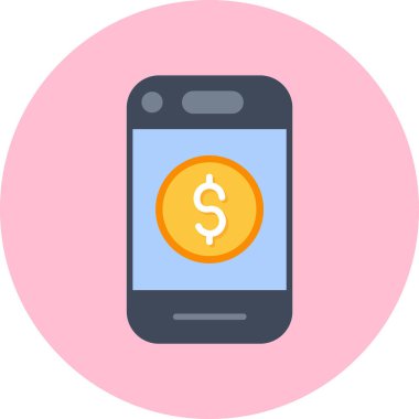 Para için. Web simgesi basit illüstrasyon