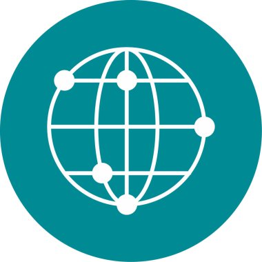 Küre. Web simgesi basit illüstrasyon