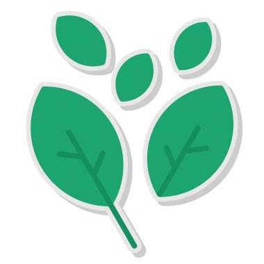 Bitki. Web simgesi basit illüstrasyon