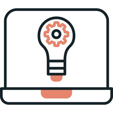 Bir fikrim var. Web simgesi basit illüstrasyon