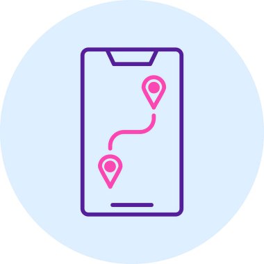 harita navigasyon vektörü modern simgesi