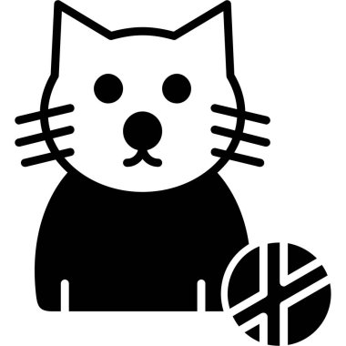 Kedi. Web simgesi basit tasarım