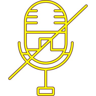 Mikrofon. Web simgesi basit illüstrasyon