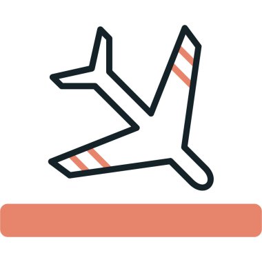 Uçak. Web simgesi basit illüstrasyon