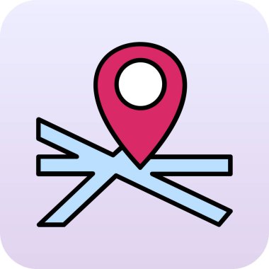 Güzergah simgesiyle harita işaretleyici