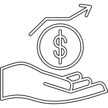 Dolar işareti simgesi, anahat stili