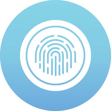 parmak izi ikonu vektör illüstrasyonu