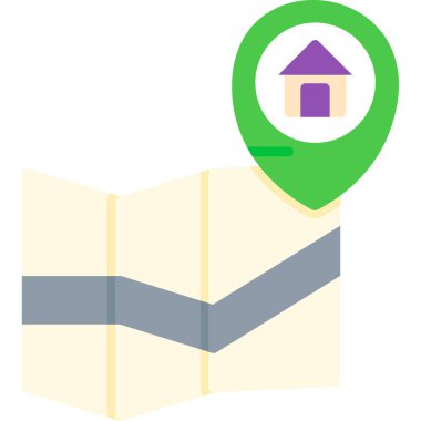 konum haritası simgesi düz biçimli