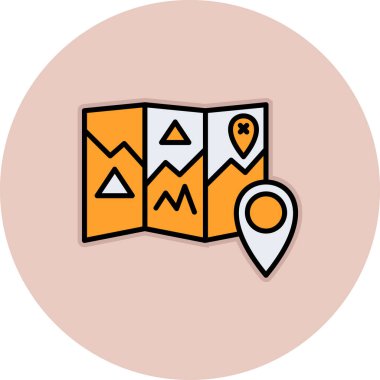 harita konumu pin simgesi vektör illüstrasyon grafik tasarımı