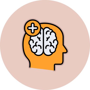 Ruh Sağlığı Değerlendirme Web simgesi, vektör illüstrasyonu