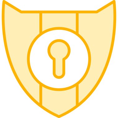 Vektör kalkanı simgesi. güvenlik simgesi illüstrasyonu