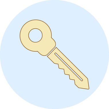 çizgi film doodle metal anahtar