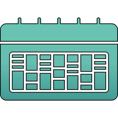 Takvim simgesi vektör illüstrasyonu