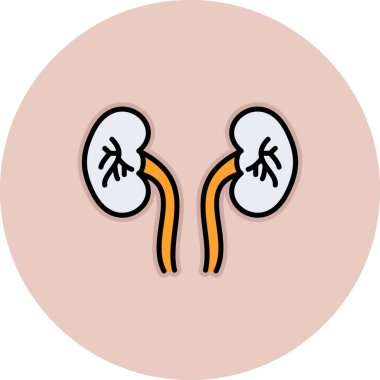 Böbrek simge vektör çizim