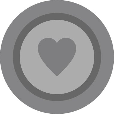 kalp vektör simgesi modern basit tasarım