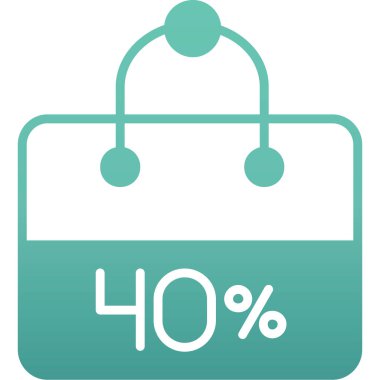 Yüzde yüz indirim ikonu. vektör illüstrasyonu