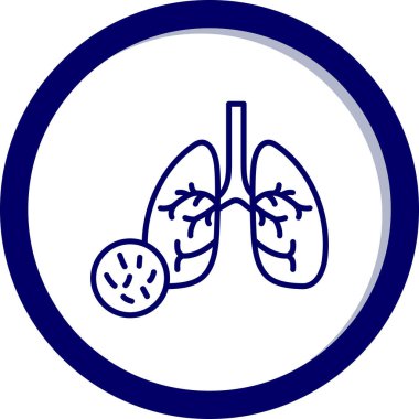 Ciğerler. Web simgesi basit illüstrasyon