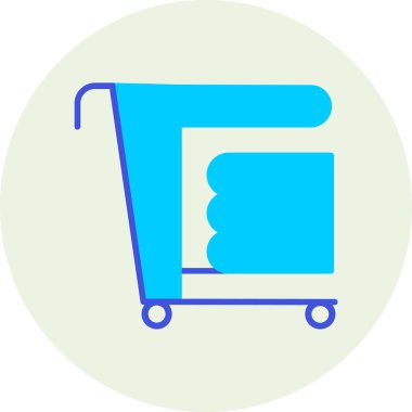 El arabası. Web simgesi basit illüstrasyon