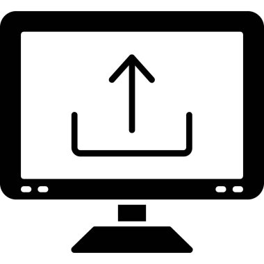 Bilgisayar. Web simgesi basit illüstrasyon