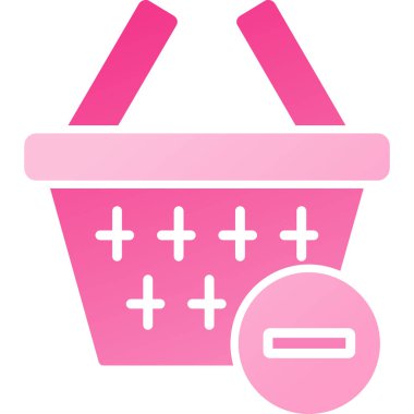 Alışveriş sepeti ikonu vektör illüstrasyonu