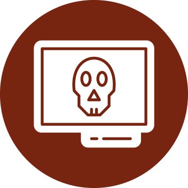 vektör kafatası simgesi