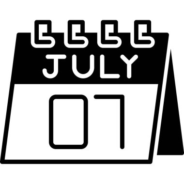 takvim glyph vektör simgesi tasarımı