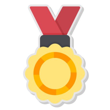 Madalya düz vektör simgesi