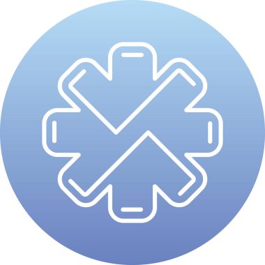 Bir çapraz simgenin vektör illüstrasyonu