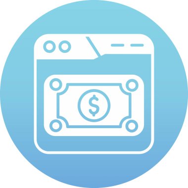 Dolar. Web simgesi basit illüstrasyon