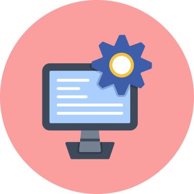 Bilgisayar. Web simgesi basit illüstrasyon