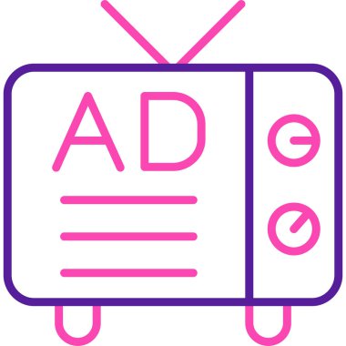 reklam panosu simgesi vektör illüstrasyonu