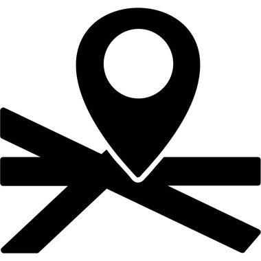 Düz biçimli harita işaretleyici konumu simgesi