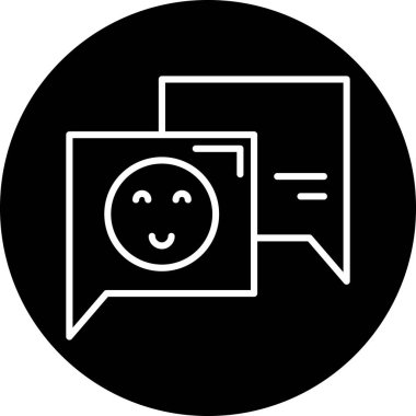 Sohbet simgesinin vektör illüstrasyonu