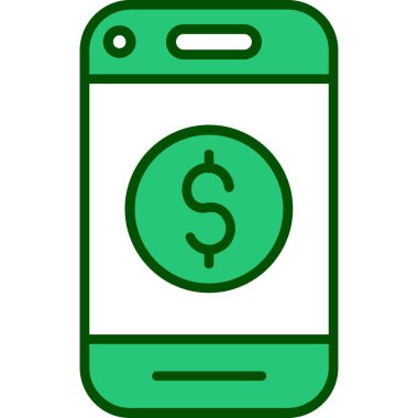 Dolar simgesi vektör illüstrasyonu