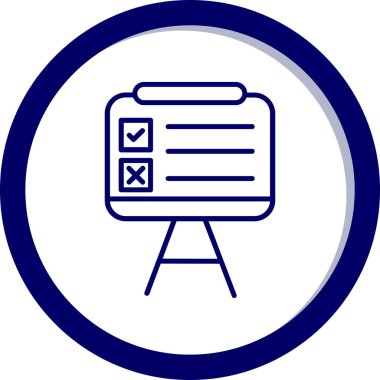 Kontrol listesi. Web simgesi basit tasarım