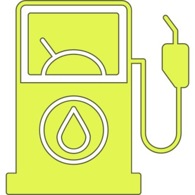 Benzin pompası ikonu. Web için benzin pompası vektör simgelerinin basit çizimi