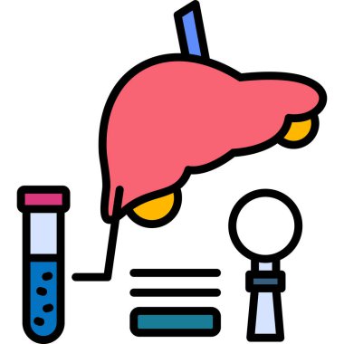 karaciğer simge vektör çizim