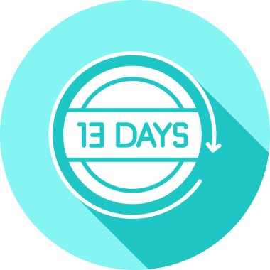 Tarzında 14 günlük bir ikon. kalan gün simgesi