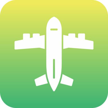 uçak simgesi, vektör illüstrasyonu