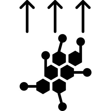Molekül. Web simgesi basit illüstrasyon
