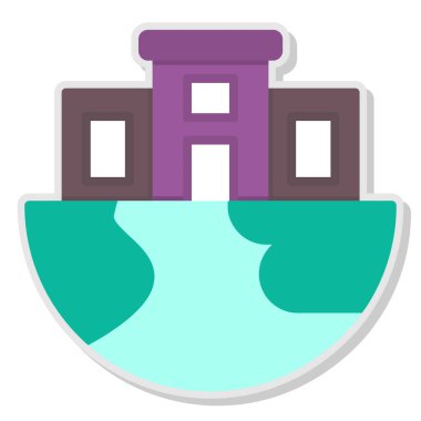 Otel simgesi vektör illüstrasyonu