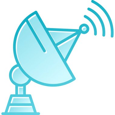 Bir radyonun karikatür simgesinin vektör çizimi