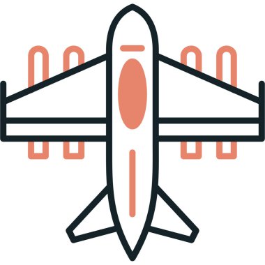 uçak ikonu vektör illüstrasyonu