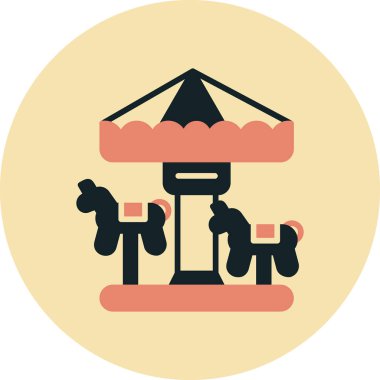 Bir çadır simgesinin vektör illüstrasyonu