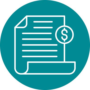 Dolar. Web simgesi basit illüstrasyon