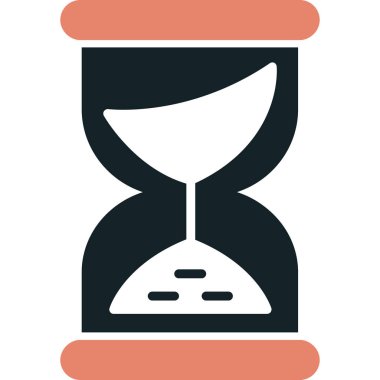 Kum saati simgesi. Basit tasarım. vektör illüstrasyonu