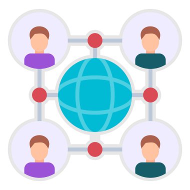 Sosyal ağ vektör simgesi