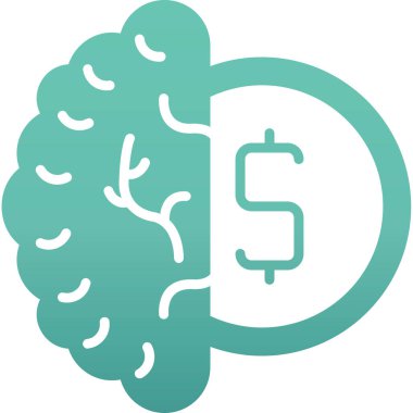 finansal iş düz vektör simgesi