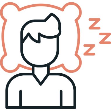 uyku simgesi, vektör illüstrasyonu