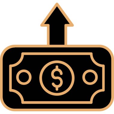 para dolar simgesi, basit vektör illüstrasyonu